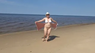 Step-mommy nude beach