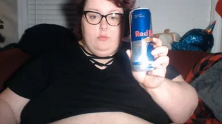 Slowmo SSBBW Redbull Chug &Burp