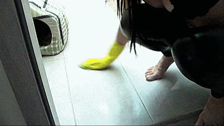 cleaning the toilet so I watched your ass, crack, peeking, ass, leggings stretching ass, toilet, dusting the house,