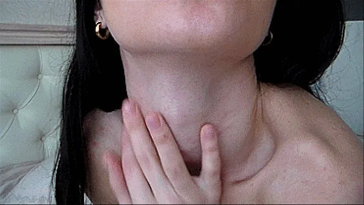 A searing brunette and her beautiful Adam's apple.