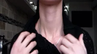 the thick Adam's apple, the long neck