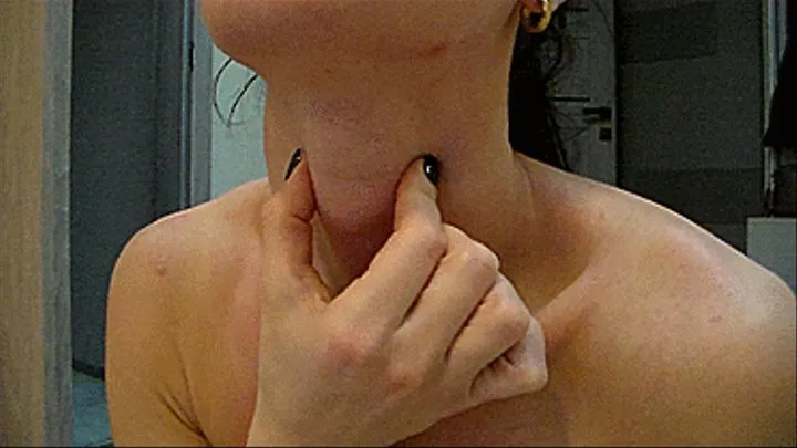 brunet, neck bends, sexy brunette's clavicle*