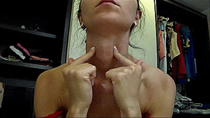 Fetish neck and large Adam's apple...