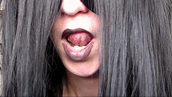 Brunette rocker and her sex tongue.