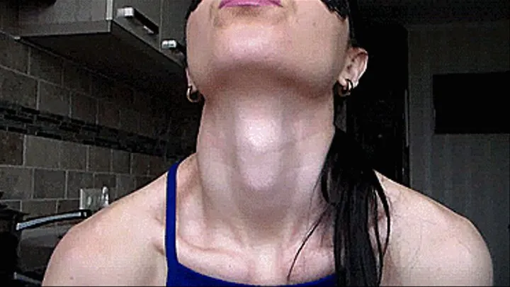 Big sexy Adam's apple.