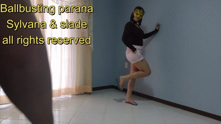 312 Ballbusting hard session with Sylvana kicking balls into your Brazilian flip floop