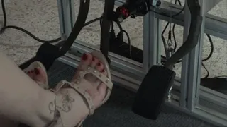 Amiee Evaluates Shoes for Driving in the Simulator