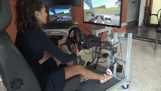 Ari Takes the Driving Simulator for a Spin