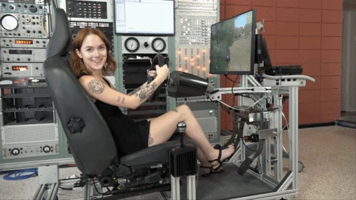 Sage Takes Her First Drive in the Simulator