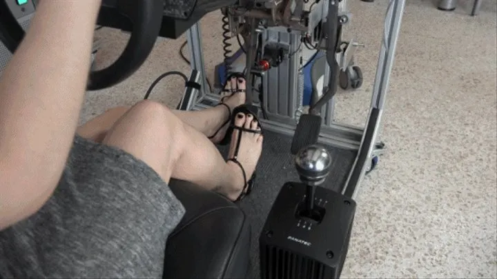 Paula Evaluates Shoes for Driving in the Simulator