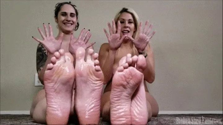 20 Naked Oiled Toes JOI