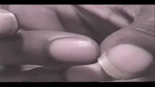 Very Nice Long Nails of Black woman with Veiney hands Scratches man's balls I