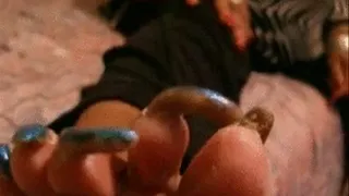 Man gets Clawed by Woman's Long Toenails Part 1