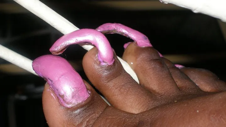 Women's with Long Toenails having Foot Fights Part 3