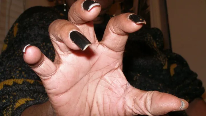 Getting scratched and Clawed by a Black woman with Toenails Nails like these Part 9