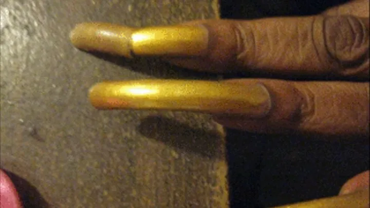 Nails Of Gold, Long Beautiful Nails ave fun with a big dick