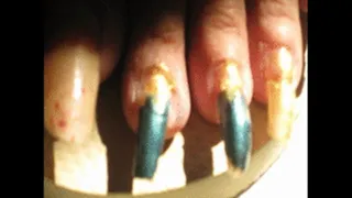 Masked and finger fucked Long Nails II