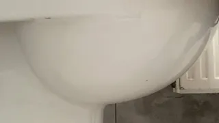 Peeing on the toilet