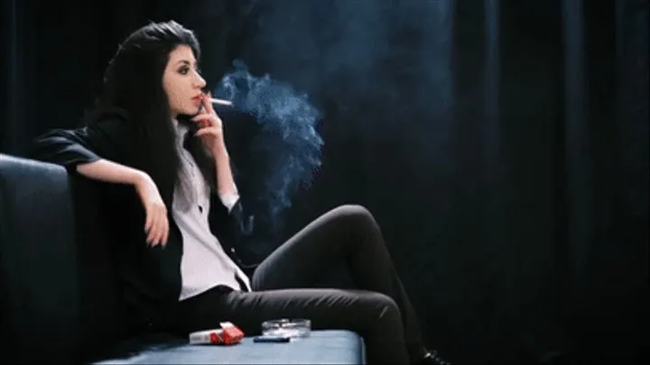 Adorable 19-year-old Anastasia surprisingly fancies smoking really strong Marlboro Red cigarettes