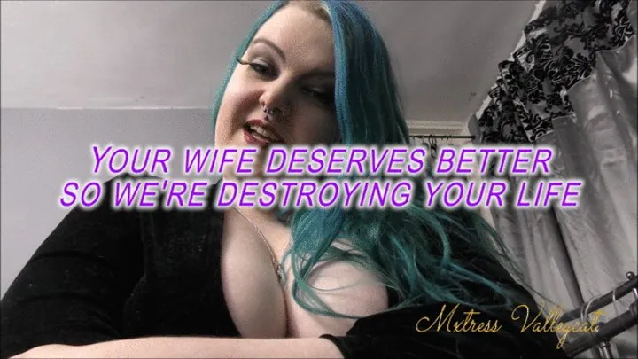 your wife deserves better so we're destroying your life