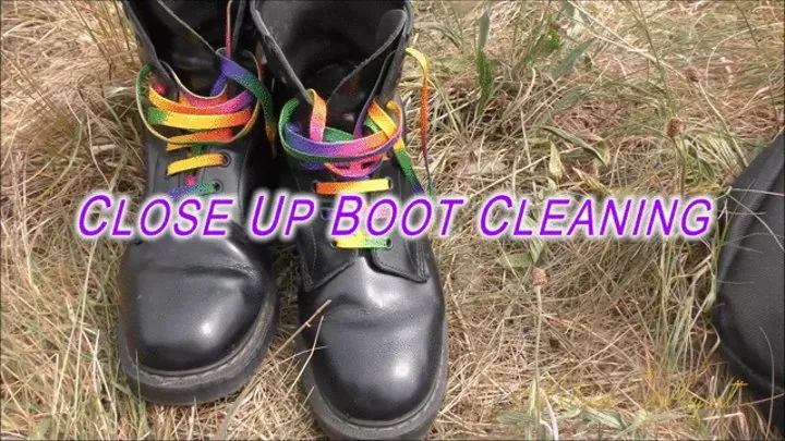 Close Up Boot Cleaning