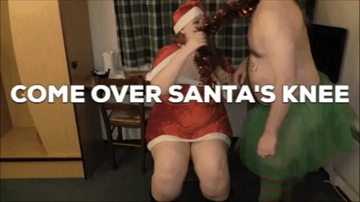 Spanking Over Santa's Knee