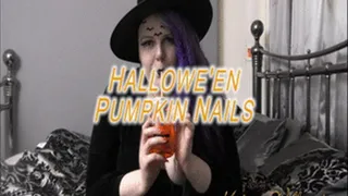 Halloween Pumpkin Nails