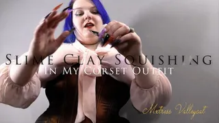 Slime Clay Squishing In My Corset Outfit