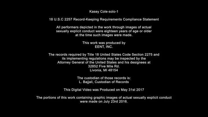 Kasey Cole Solo 1