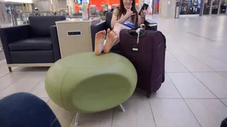 Candid Airport Bare Soles, Edging Toejob & Self Toe Sucking Seduction - Top 8 Soles Clip!