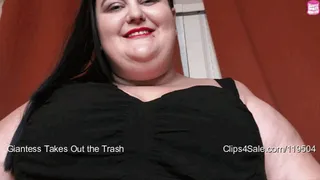 Giantess Takes Out the Trash