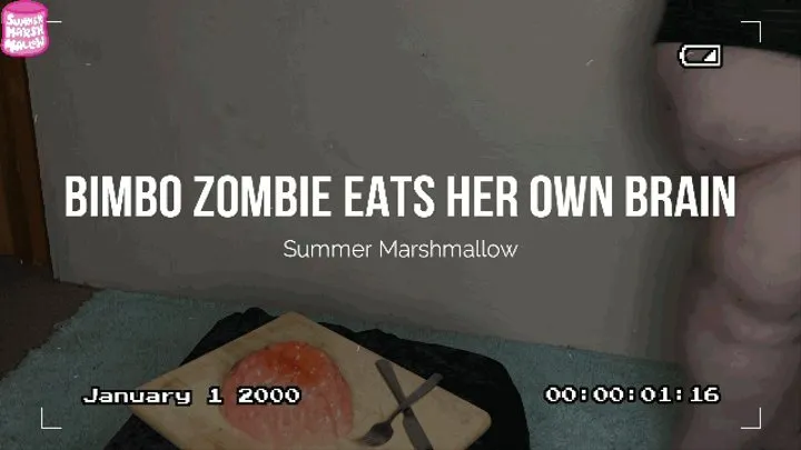 Bimbo Zombie Eats Her Own Brain