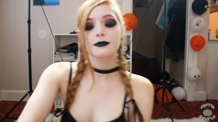 Goth Girlfriend Gives You a Sloppy Blowjob