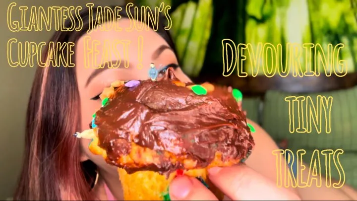 Devouring Tiny Treats: Giantess Jade Sun's Cupcake Feast! Ft Jade Sun