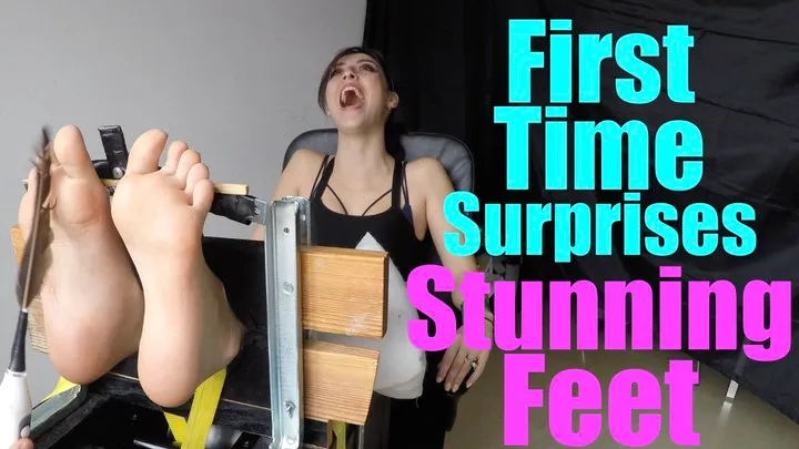 3 Surprises - Feet in the Stocks - First Time Roberta