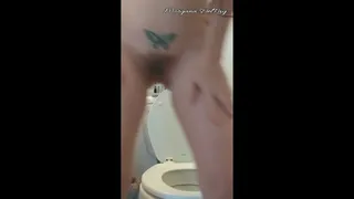 Totally Nude Toilet Use