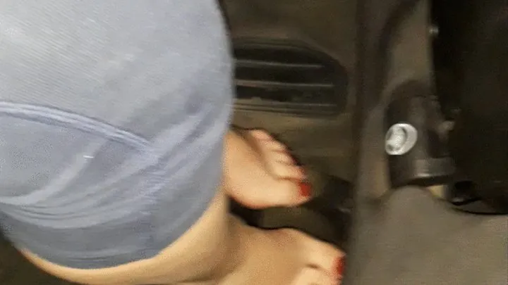 Sexy toes on the pedals