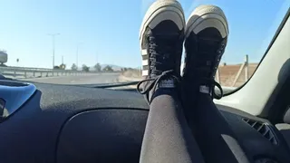 Sneakers on the ride