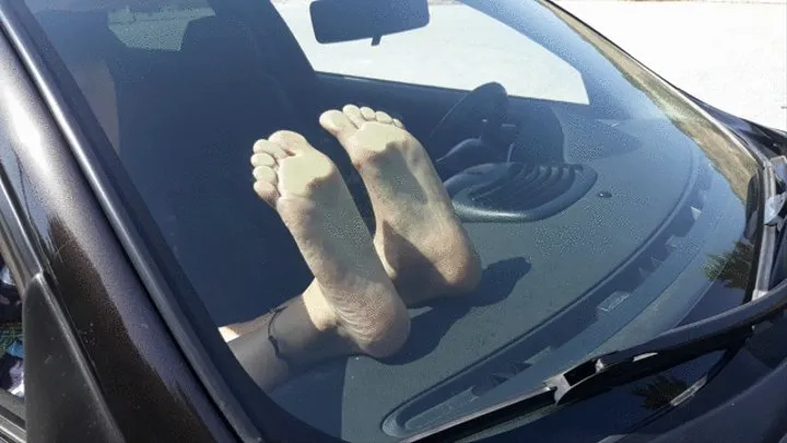 Eve's soles on my windshield