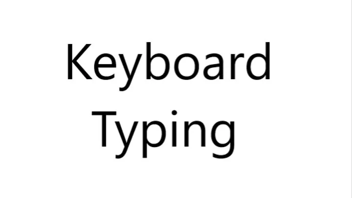 Keyboard Typing Audio