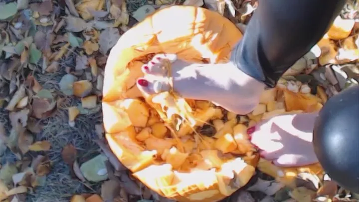 Outdoor Foot Worship-Pumpkin