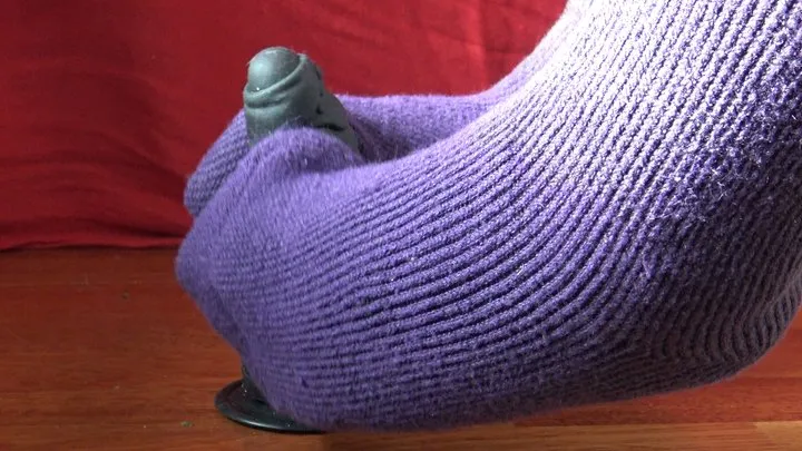 Thick wool sock footjob