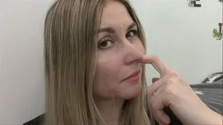 It is so hot watching a beautiful blonde as yourself pick her big nose