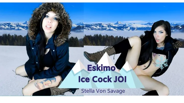 Hot Eskimo Ice Cock JOI & Fuck - Keep Warm by Stroking with Tattooed Babe in Fur Coat