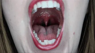 Lip Gloss and Uvula Close Up with Coughing and Humming