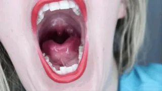 Wiggling Uvula with Close Up Yawns