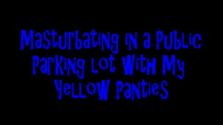 Masturbating in a Public Park with Yellow Panties