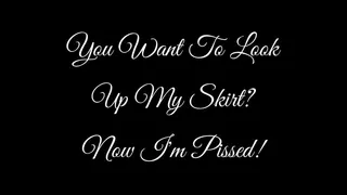 You Want to Look Up My Skirt? Now I'm Pissed!