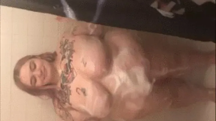 Slow motion Body jiggle in the shower