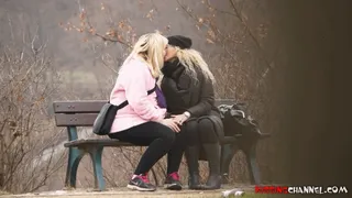 Girls are passionately kissing in public - clip 1 ( quality)